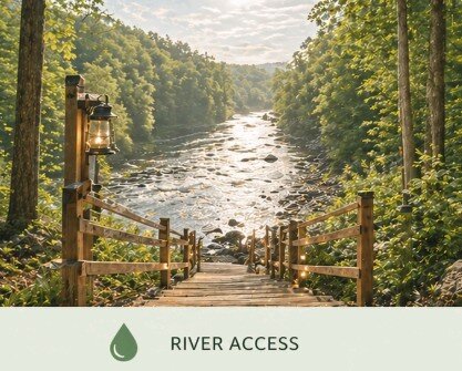 River access at River's Edge Primitive Camping